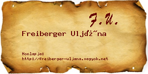Freiberger Uljána névjegykártya